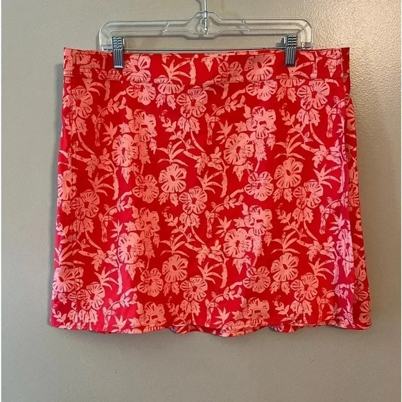 RipSkirt Hawaii Mini NWT Pink Red Color Hibiscus Floral Adjustable‎ Waist XL - Picture 1 of 4